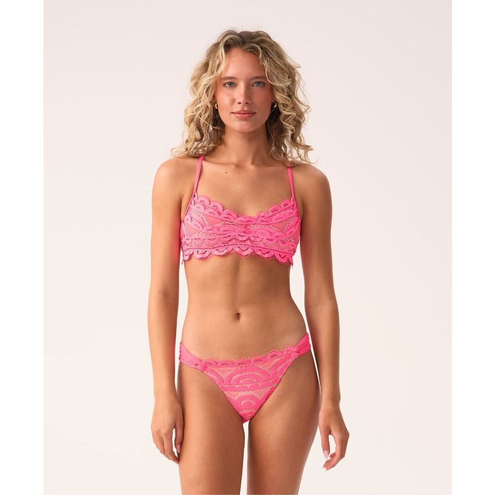 New. PQ tulip pink lace bikini bottom. Large. Retails $92 - Picture 7 of 9